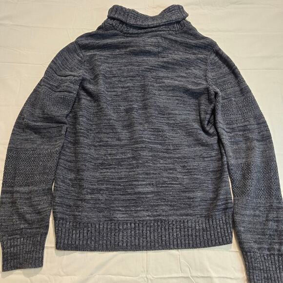 American Rag Cie Men's Multi-Textured Shawl Collar Pullover Sweater Sz L Black - Picture 8 of 10